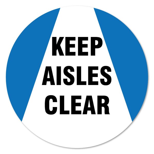 Signmission Keep Aisle Clear Non-Slip Floor Graphic, 7in Vinyl Decal, 7" x 7", FD-X-7-99985 FD-X-7-99985 - main